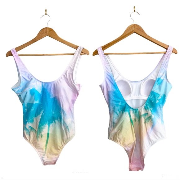 Kendall & Kylie Other - Kendall & Kylie Palm Tree Pastel Swimsuit